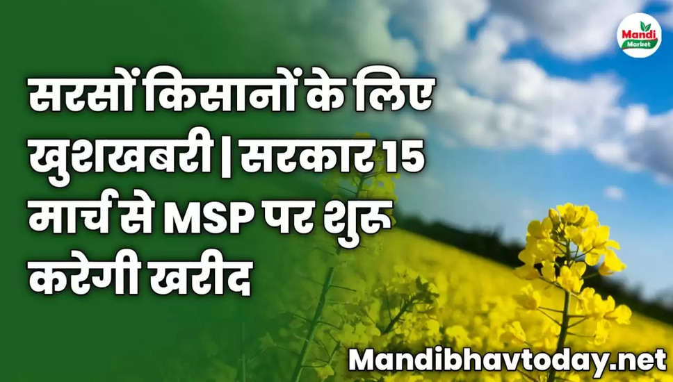 सरसों किसानों के लिए खुशखबरी | सरकार 15 मार्च से MSP पर शुरू करेगी खरीद