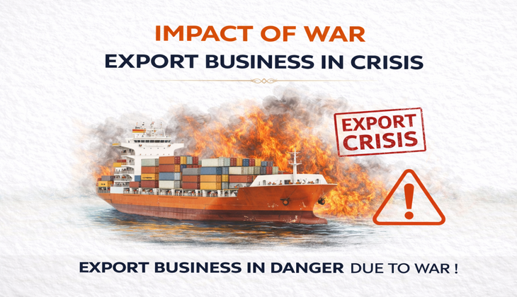 युद्ध का असर, निर्यात कारोबार संकट में