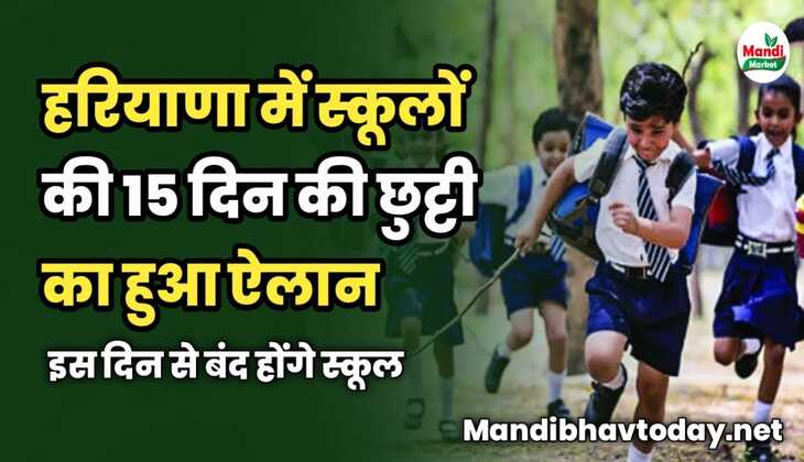 हरियाणा में स्कूलों की 15 दिन की छुट्टी का हुआ ऐलान | इस दिन से बंद होंगे स्कूल