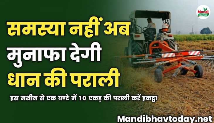 समस्या नहीं अब मुनाफा देगी धान की पराली | इस मशीन से एक घण्टे में 10 एकड़ की पराली करें इकट्ठा