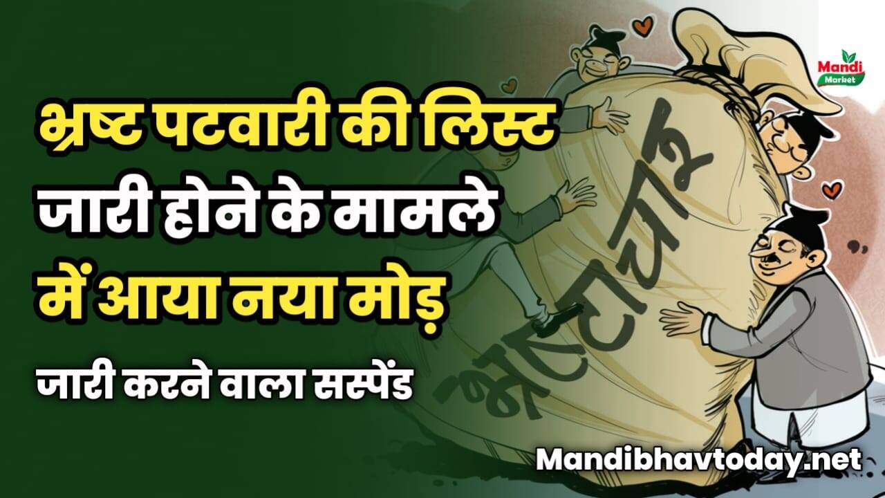 भ्रष्ट पटवारी की लिस्ट जारी होने के मामले में आया नया मोड़ | जारी करने वाला सस्पेंड