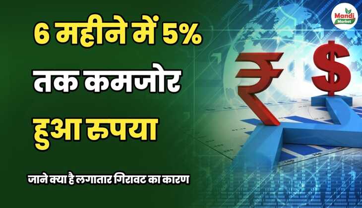 6 महीने में 5% तक कमजोर हुआ रुपया | जानें क्या है लगातार गिरावट का कारण