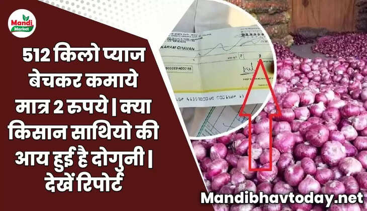 512 किलो प्याज बेचकर कमाये मात्र 2 रुपये | क्या किसान साथियो की आय हुई है दोगुनी | देखें रिपोर्ट 