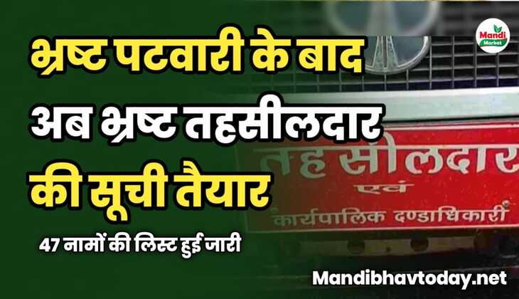 भ्रष्ट पटवारी के बाद अब भ्रष्ट तहसीलदार की सूची तैयार | 47 नामों की लिस्ट