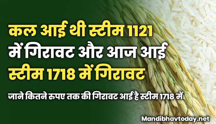 कल आई थी स्टीम 1121 में गिरावट और आज आई स्टीम 1718 में गिरावट | जाने कितने रुपए तक की गिरावट आई है स्टीम 1718 में